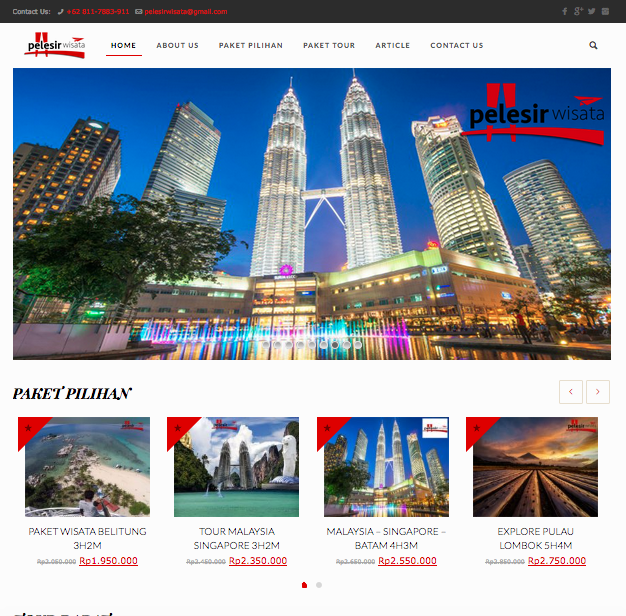 Pelesir Wisata Website Development